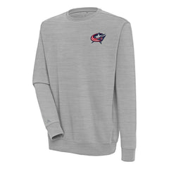 Columbus Blue Jackets Antigua Victory Pullover Sweatshirt - Heather Gray | US 200571005