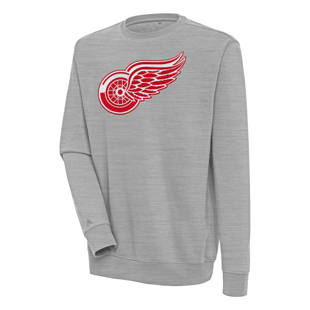 Detroit Red Wings Antigua Victory Pullover Sweatshirt - Heather Gray | US 200571177