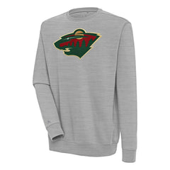 Minnesota Wild Antigua Victory Pullover Sweatshirt - Heather Gray | US 200571191