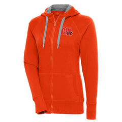 Cincinnati Bengals Antigua Women's Victory Full-Zip Hoodie - Orange Hoodies