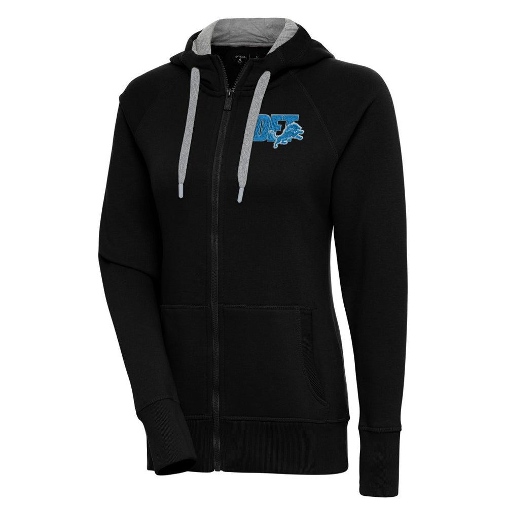 Detroit Lions Antigua Women's Victory Full-Zip Hoodie - Black Hoodies