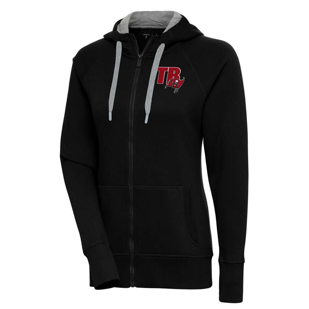 Tampa Bay Buccaneers Antigua Women's Victory Full-Zip Hoodie - Black Hoodies