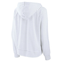 Tennessee Titans Women's Striped Notch Neck Pullover Hoodie - White/Gray Hoodies