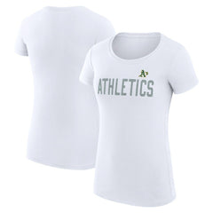 Athletics G-III 4Her by Carl Banks Women's Super-Slim Fit Lightweight Dot Print T-Shirt - White T-shirts