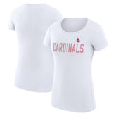 St. Louis Cardinals G-III 4Her by Carl Banks Women's Super-Slim Fit Lightweight Dot Print T-Shirt - White T-shirts