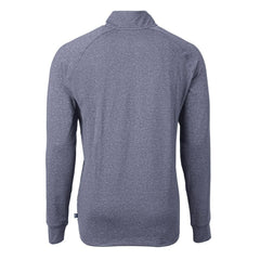Minnesota Vikings Cutter & Buck Big & Tall Adapt Eco Knit Quarter-Zip Pullover Top - Heather Navy Pullover