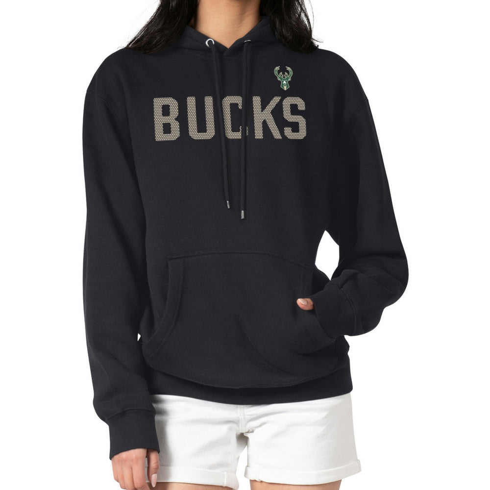 Milwaukee Bucks G-III 4Her by Carl Banks Women's Dot Print Pullover Hoodie Black outlet