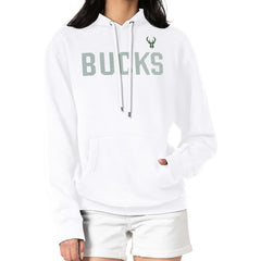 Milwaukee Bucks G-III 4Her by Carl Banks Women's Dot Print Pullover Hoodie White outlet
