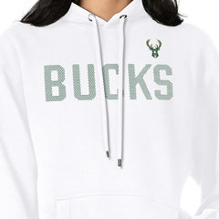 Milwaukee Bucks G-III 4Her by Carl Banks Women's Dot Print Pullover Hoodie White outlet