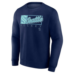 Seattle Kraken Fanatics Focus Fleece Pullover Sweatshirt - Deep Sea Blue | US 200582297