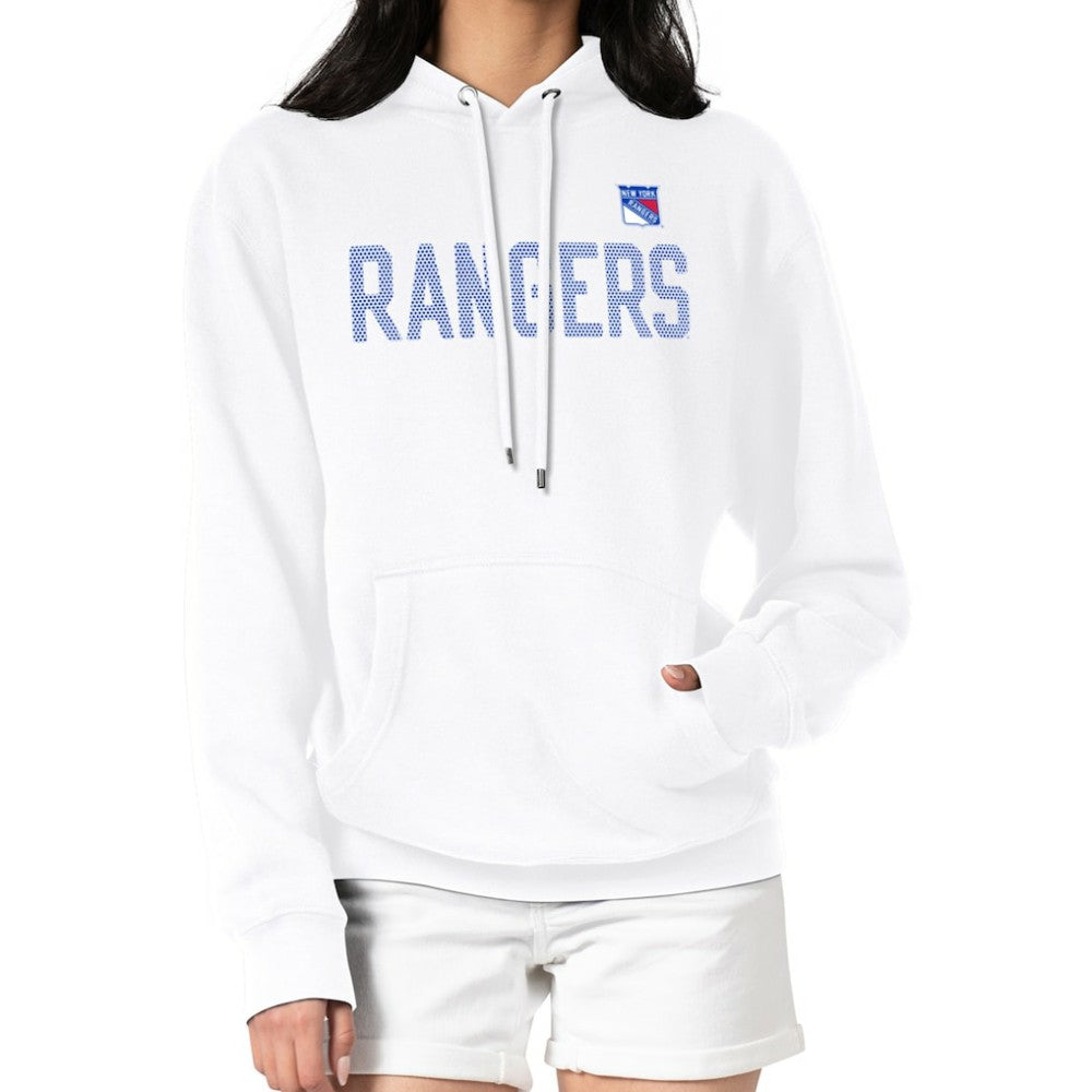 New York Rangers G-III 4Her by Carl Banks Women's Dot Print Pullover Hoodie - White | US 200582380