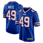 DaShaun White Buffalo Bills Team Game Jersey - Royal Jerseys
