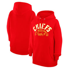 Kansas City Chiefs Starter Unisex Half Ball Team Fleece Pullover Hoodie - Red Hoodies