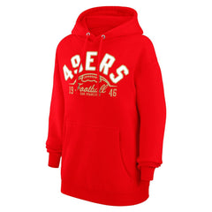 San Francisco 49ers Starter Unisex Half Ball Team Fleece Pullover Hoodie - Scarlet Hoodies