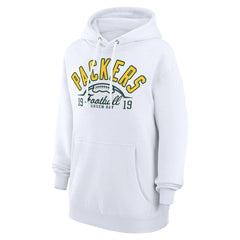 Green Bay Packers Starter Unisex Half Ball Team Fleece Pullover Hoodie - White Hoodies