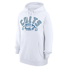 Indianapolis Colts Starter Unisex Half Ball Team Fleece Pullover Hoodie - White Hoodies