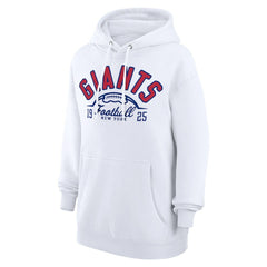 New York Giants Starter Unisex Half Ball Team Fleece Pullover Hoodie - White Hoodies
