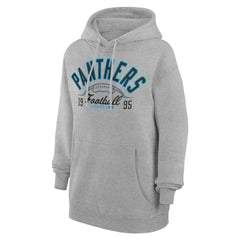 Carolina Panthers Starter Unisex Half Ball Team Fleece Pullover Hoodie - Heather Gray Hoodies