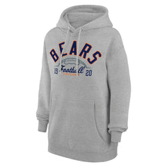 Chicago Bears Starter Unisex Half Ball Team Fleece Pullover Hoodie - Heather Gray Hoodies