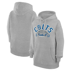 Indianapolis Colts Starter Unisex Half Ball Team Fleece Pullover Hoodie - Heather Gray Hoodies