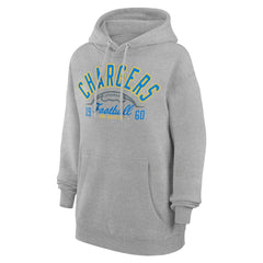 Los Angeles Chargers Starter Unisex Half Ball Team Fleece Pullover Hoodie - Heather Gray Hoodies