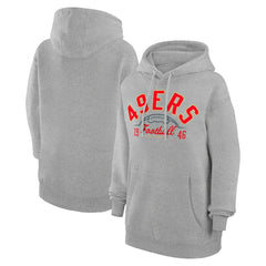 San Francisco 49ers Starter Unisex Half Ball Team Fleece Pullover Hoodie - Heather Gray Hoodies