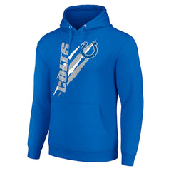 Indianapolis Colts Starter Unisex Color Scratch Fleece Pullover Hoodie - Royal Hoodies