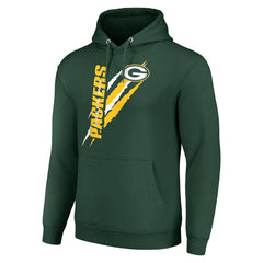 Green Bay Packers Starter Unisex Color Scratch Fleece Pullover Hoodie - Green Hoodies