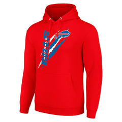 Buffalo Bills Starter Unisex Color Scratch Fleece Pullover Hoodie - Red Hoodies
