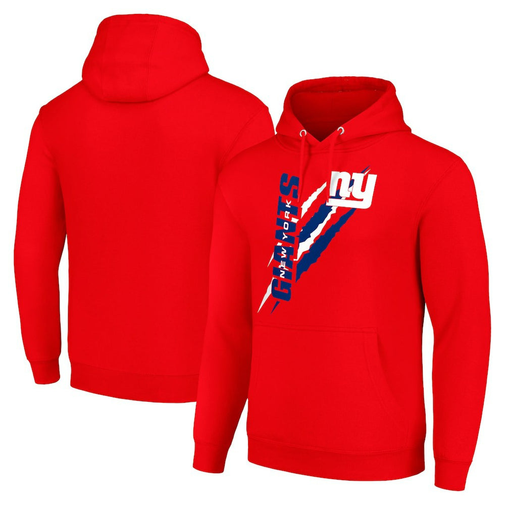 New York Giants Starter Unisex Color Scratch Fleece Pullover Hoodie - Red Hoodies
