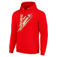 San Francisco 49ers Starter Unisex Color Scratch Fleece Pullover Hoodie - Scarlet Hoodies