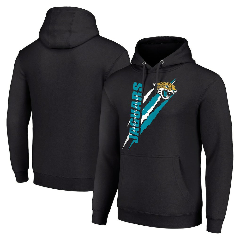 Jacksonville Jaguars Starter Unisex Color Scratch Fleece Pullover Hoodie - Black Hoodies