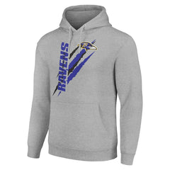 Baltimore Ravens Starter Unisex Color Scratch Fleece Pullover Hoodie - Heather Gray Hoodies