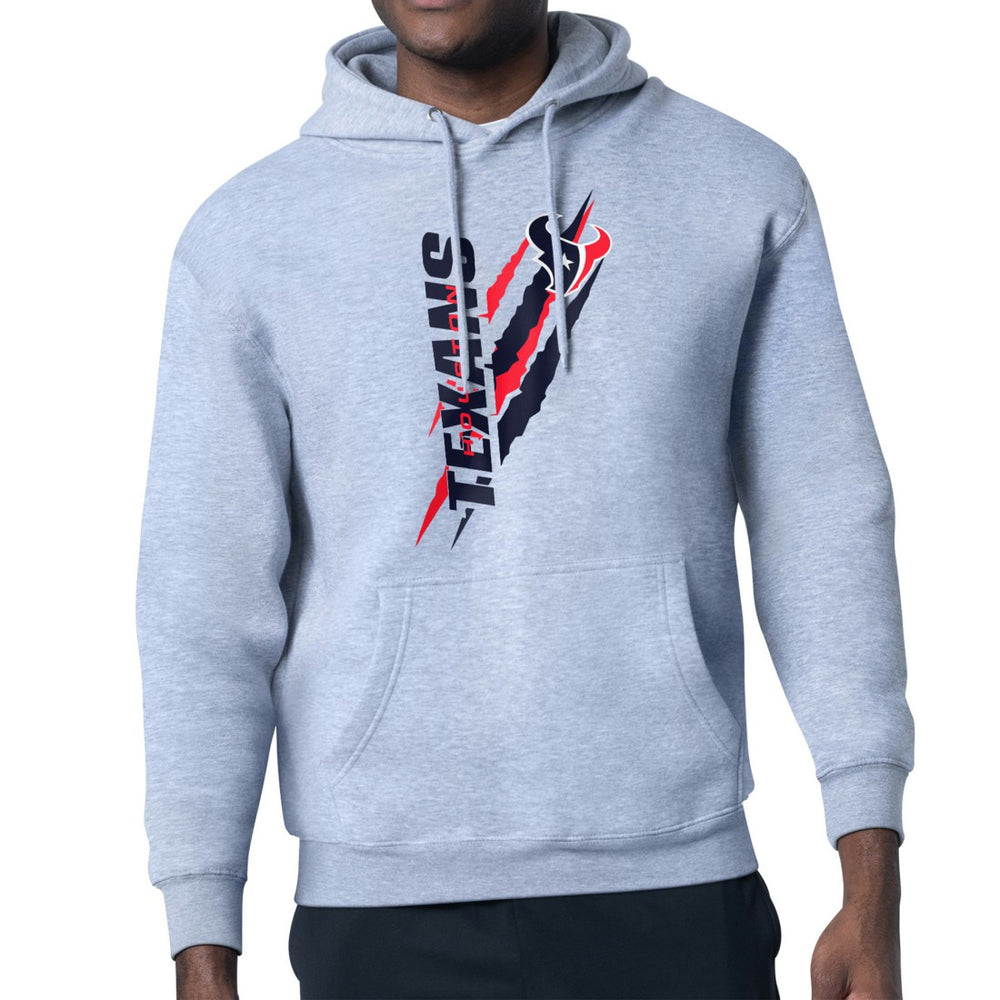 Houston Texans Starter Unisex Color Scratch Fleece Pullover Hoodie - Heather Gray Hoodies
