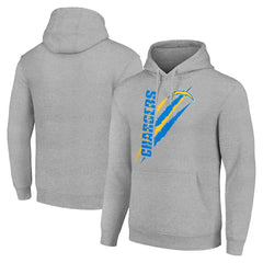 Los Angeles Chargers Starter Unisex Color Scratch Fleece Pullover Hoodie - Heather Gray Hoodies