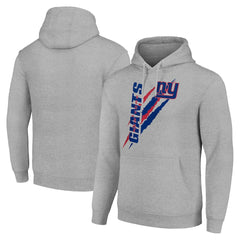 New York Giants Starter Unisex Color Scratch Fleece Pullover Hoodie - Heather Gray Hoodies