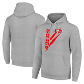 San Francisco 49ers Starter Unisex Color Scratch Fleece Pullover Hoodie - Heather Gray Hoodies