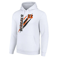 Cincinnati Bengals Starter Unisex Color Scratch Fleece Pullover Hoodie - White Hoodies