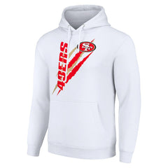 San Francisco 49ers Starter Unisex Color Scratch Fleece Pullover Hoodie - White Hoodies
