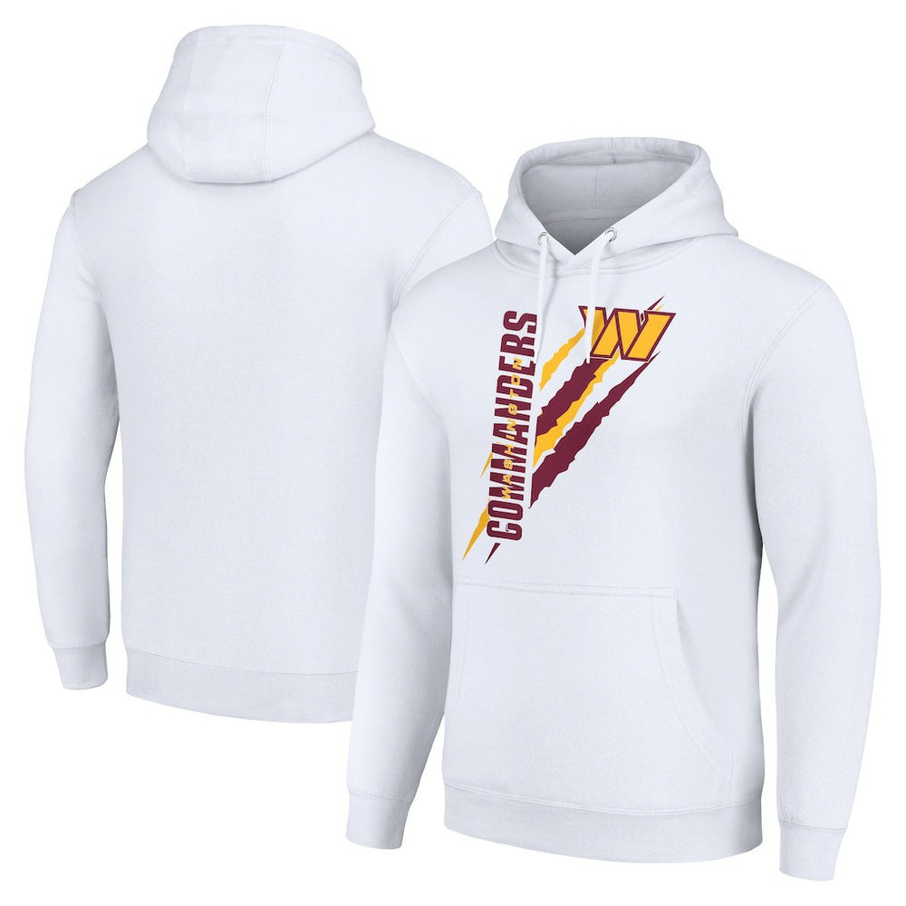 Washington Commanders Starter Unisex Color Scratch Fleece Pullover Hoodie - White Hoodies