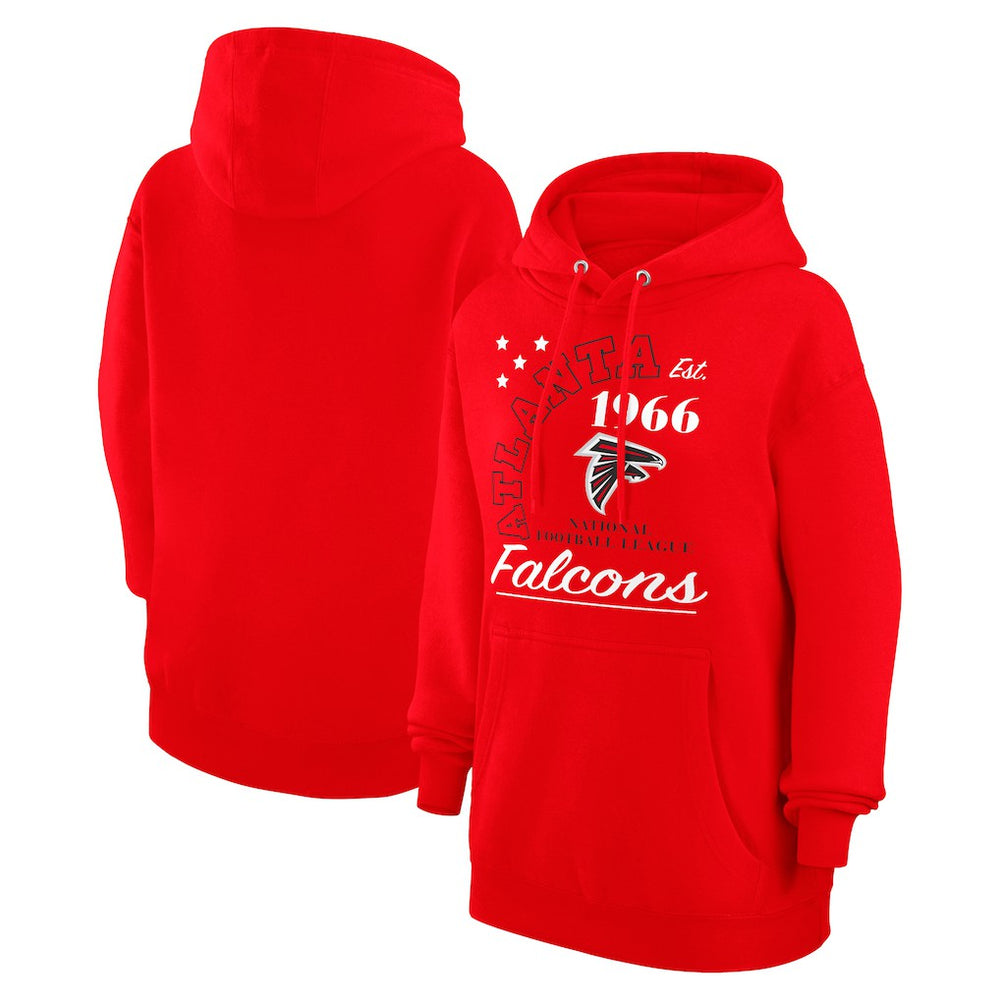 Atlanta Falcons Starter Unisex Arch Team Fleece Pullover Hoodie - Red Hoodies