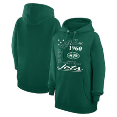 New York Jets Starter Unisex Arch Team Fleece Pullover Hoodie - Green Hoodies