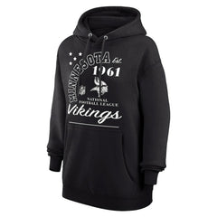 Minnesota Vikings Starter Unisex Arch Team Fleece Pullover Hoodie - Black Hoodies