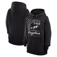 Philadelphia Eagles Starter Unisex Arch Team Fleece Pullover Hoodie - Black Hoodies