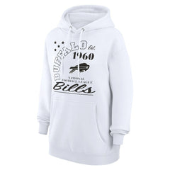 Buffalo Bills Starter Unisex Arch Team Fleece Pullover Hoodie - White Hoodies