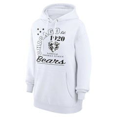 Chicago Bears Starter Unisex Arch Team Fleece Pullover Hoodie - White Hoodies