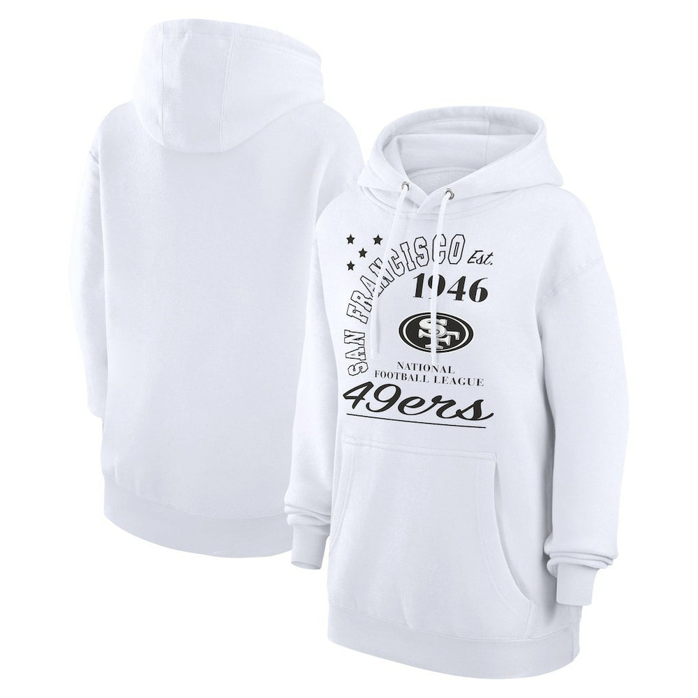 San Francisco 49ers Starter Unisex Arch Team Fleece Pullover Hoodie - White Hoodies