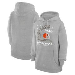 Cleveland Browns Starter Unisex Arch Team Fleece Pullover Hoodie - Heather Gray Hoodies