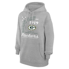 Green Bay Packers Starter Unisex Arch Team Fleece Pullover Hoodie - Heather Gray Hoodies