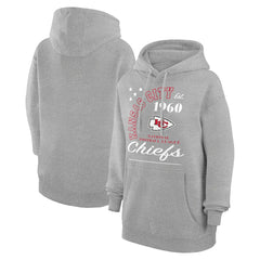 Kansas City Chiefs Starter Unisex Arch Team Fleece Pullover Hoodie - Heather Gray Hoodies